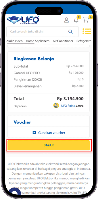 Lakukan Pembayaran dan Checkout