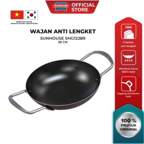 Sunhouse SHG1228R Wajan Pan Anti Lengket Hitam Merah 28 cm