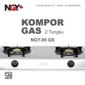 NAGOYA NGY55GSTEFLON KOMPOR GAS 2 TUNGKU NGY-55GS TEFLON