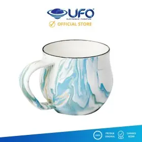 Ufoelektronika Kedawung MARBLEMUGBELLY8CM Chefina Dutch Mug Belly 8 cm Marble Enamel