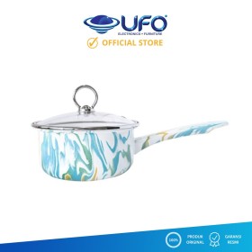 Ufoelektronika Kedawung Chefina Sauce Pan 16 cm Marble Panci Enamel MARBLESP16