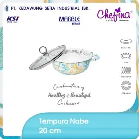 Kedawung Chefina Tempuira Nabe 20 cm Marble Panci Enamel MARBLETEMPURANABE20CM 