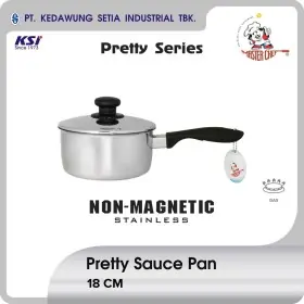 Kedawung Master Chef Pretty Sauce Pan 18 Cm W/SS Lid PRETTYSP18CM 
