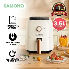 Samono 3.5L White Air Fryer Penggorengan Tanpa Minyak 3.5 Liter  SW-AFW35
