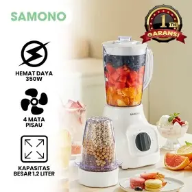 Samono 1,2L Blender Multifungsi 2in1 Blender Jus & Bumbu SWBL350A 