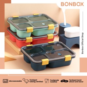 Ufoelektronika Samono BTW30503 GREEN Kotak Makan 3 dan 4 Sekat Lunch Box Susun Microwaveable Food