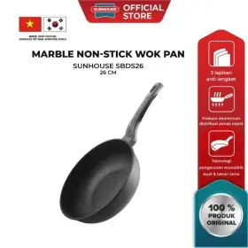 Ufoelektronika Sunhouse SBDS26 Die-Casting Marble Wok Anti Lengket Hitam 26 cm