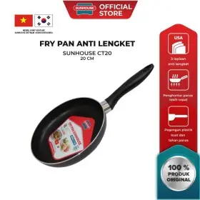 Sunhouse CT20 Plain Frypan Anti Lengket Hitam 20cm