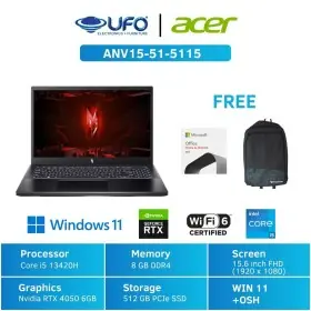 Acer ANV15-51-5115 Laptop Nitro V 15 Gaming 
