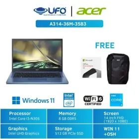 ACER LAPTOP A314-36M-35B3 BLUE