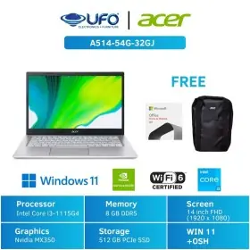 ACER LAPTOP A514-54G-32GJ SILVER CORE i3 