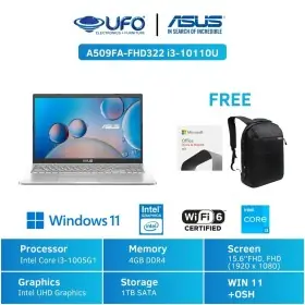 ASUS LAPTOP A509FA-FHD322 i3-10110U GREY