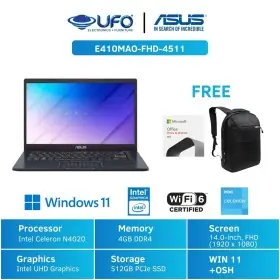 ASUS E410MAO-FHD-4511 LAPTOP N4020 4GB SSD 512GB W11+OHS