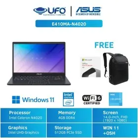 Ufoelektronika ASUS LAPTOP E410MA-N4020 BLACK +TAS