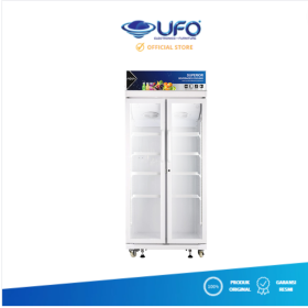 AQUA AQB568 SHOWCASE 2 PINTU 455 LITER DOUBLE LAYER