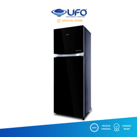 Ufoelektronika Aqua AQRD275R(BK) Kulkas 2 Pintu Inverter 220 Liter