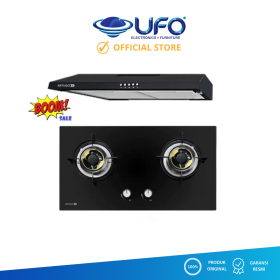 Ufoelektronika Artugo Built In Gas Hob + Cooker Hood 70cm Paket Bundling AH2715FB+AX7101SB