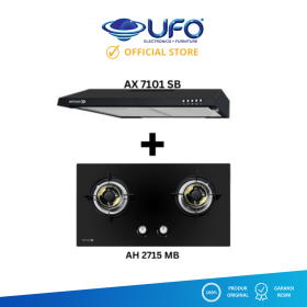 Ufoelektronika Artugo Built In Gas Hob + Cooker Hood 70cm Paket Bundling AH2715MB+AX7101SB | CLEARANCE SALE 