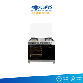 Ufoelektronika Artugo Freestanding Gas Cooker 4 Burner AF490CS CLEARANCE SALE FREE COOKER HOOD AX9101SB