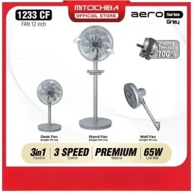 Ufoelektronika Mitochiba Kipas Angin 3 in 1 Aero Blade 12 Inch 1233CF Grey