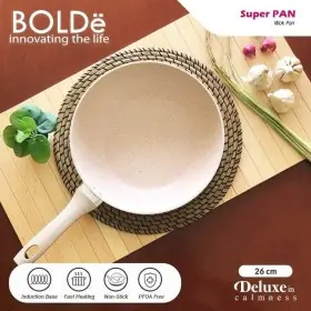 BOLDE SUPER FRY PAN BEIGE 26CM CERAMIC COATING ANTI LENGKET 26CMFRYPANBEIGE