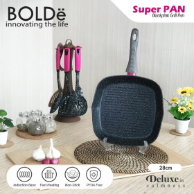 Ufoelektronika  BOLDE GRILL PAN BLACKPINK PANCI PANGGANG 28CM 28CMGRILLBLACKPINK