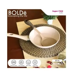 BOLDE SUPER FRY PAN 22CM BEIGE CERAMIC COATING ANTI LENGKET 22CMFRYPANBEIGE