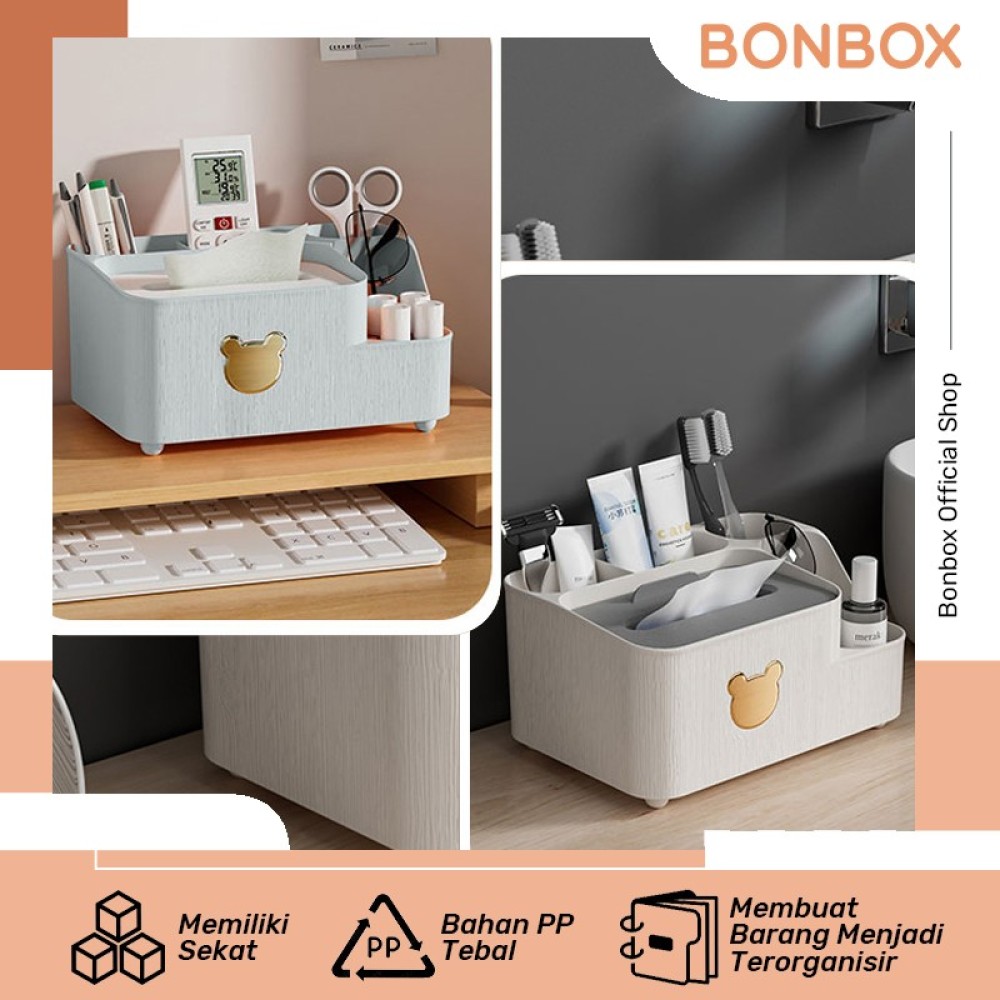 BONBOX BSB3202 Storage Box Serbaguna Kotak Penyimpanan Tempat Tissue