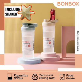 Samono 800ML  Botol Minum Shaker Portable Plastik Sport Tahan Panas BC50 