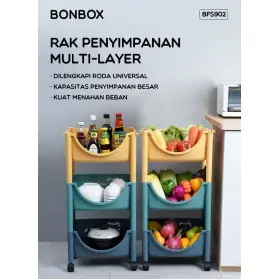 BONBOX BFS902 Rak Susun Trolley Aesthetic Serbaguna