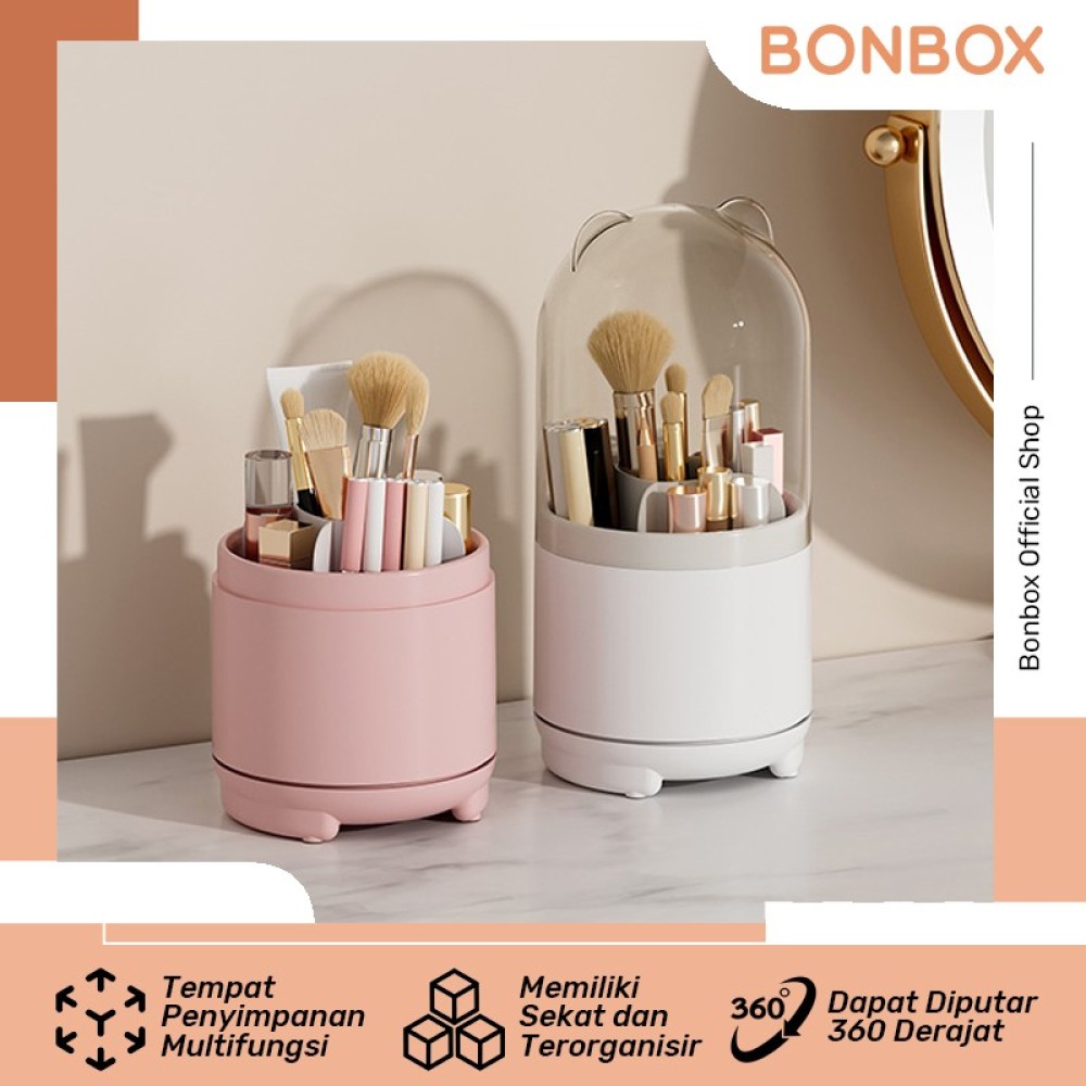 Bonbox BSB3203PINK  Kotak Makeup Storage Organizer Dengan Sekat Rak Kosmetik