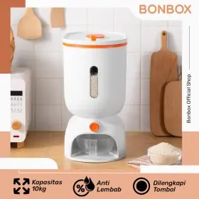 Bonbox BKE701 Dispenser Beras Rice Box Kapasitas 10kg Tempat Box Beras