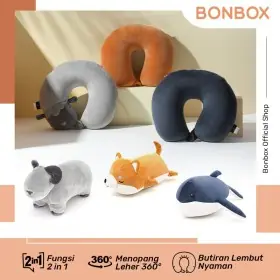 Ufoelektronika BONBOX BNP30 Bantal Leher 2 in 1 U-Shaped Animal Series Neck Pillow