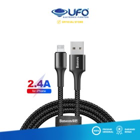 Ufoelektronika BASEUS KABEL DATA LED FAST CHARGING IPHONE/MICRO USB/TYPE C I M IPHONE BLACK CALGH-B01