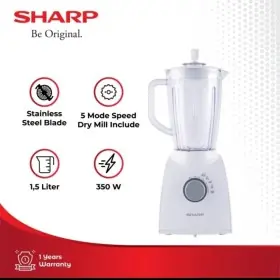 Ufoelektronika Sharp Blender And Chopper 1.5 Liter EM152GBL