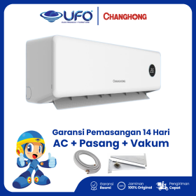 AC Changhong 1.5 PK Guardian Series Standart [ANTI CORROSION PRO] [BABY CARE MODE] [3 IN 1 FILTER] [FAST COOLING] [SLEEP MODE] [ECO MODE]] [DOUBLE GOLDEN FIN] CSC12NVS4