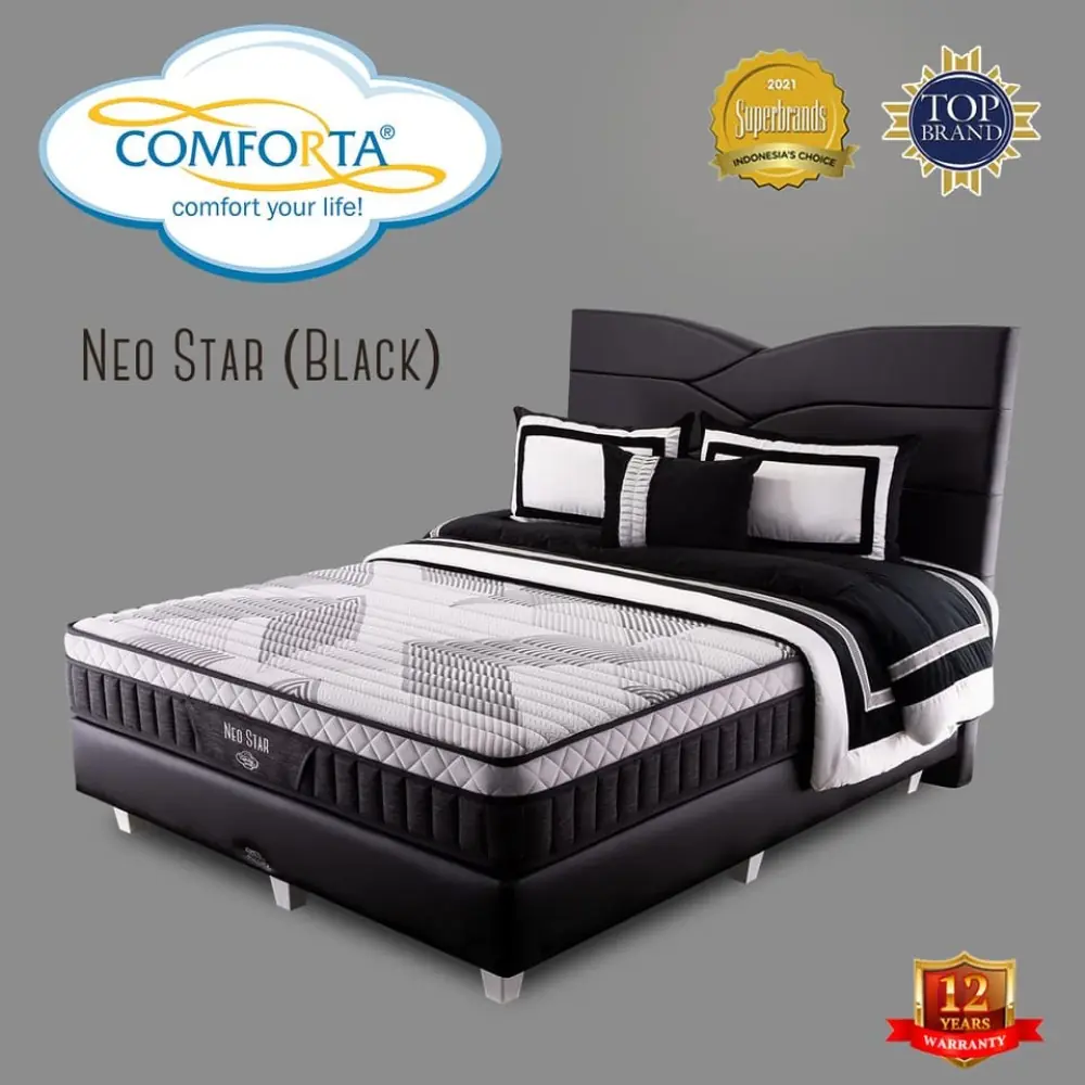 SPRING BED COMFORTA NEO STAR BLACK FULL SET