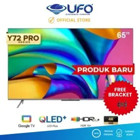 Ufoelektronika Coocaa 65 inch Smart QLED TV Netflix/Youtube Dolby Audio Low Blue Light Bluetooth 4K UHD 65Y72PRO