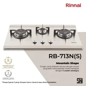 Ufoelektronika Rinnai Kompor Tanam 3 Tungku RB713N(S)