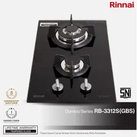 Ufoelektronika Rinnai Kompor Tanam Kaca 2 Tungku 30cm RB3312S(GBS)