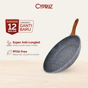 Ufoelektronika Cypruz FP-0632 Marble Series GG Coklat Kayu Fry Pan 24cm 6X1 