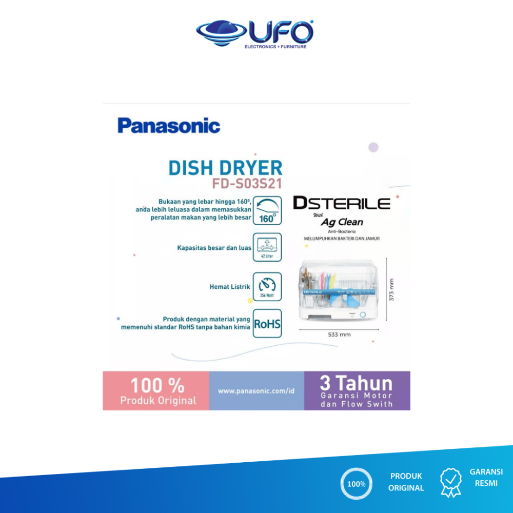 PANASONIC FDS03S21 DISH DRYER