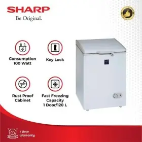 Sharp Chest Freezer Box 114 Liter FRV127