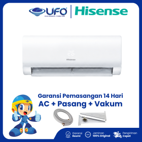 AC Hisense 2 PK Inverter Expert Series -Fast Cooling-Hemat Energi-ECO Mode-Self Cleaning-4 In 1 Filter-Golden Fin-100% Copper Pipe AI18KCGI [UNIT ONLY]