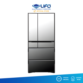 Ufoelektronika Hitachi RWX670KN-X Kulkas Mirror Japan Series 525 Liter Refrigerator