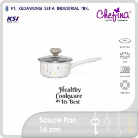 Kedawung Chefina Sauce Pan 16 cm Chandelier Panci Enamel CHANDELIERSP16 