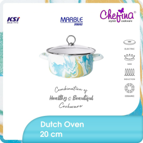 Kedawung Chefina Dutch Oven 20 cm Marble Panci Enamel MARBLEDO20CM 
