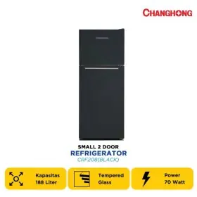 Ufoelektronika Changhong Kulkas 2 Pintu 188 Liter CRF208BLACK