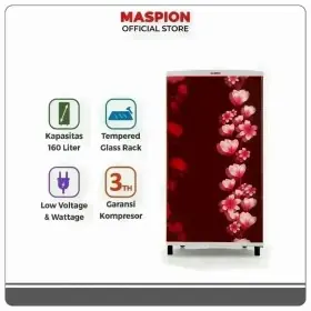 Ufoelektronika Maspion Kulkas 1 Pintu 168 Liter URG168FM-GL