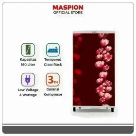 Maspion Kulkas 1 Pintu 168 Liter URG168FM-RP